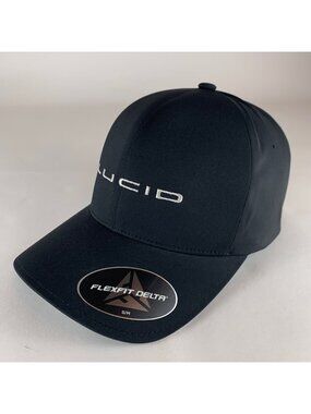 Lucid Black Flexfit Delta Fitted Hat Mens S/M New
